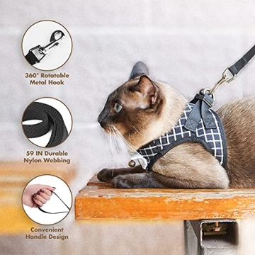 Aumuca Cat Harness and Leash - Escape Proof & Stylish