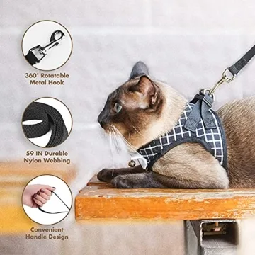 Aumuca Cat Harness and Leash - Escape Proof & Stylish