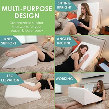 Cushy Form Wedge Pillow for Elevation and Support
