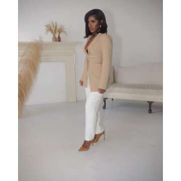 The Drop Women's Travertine Belted Blazer by @idesign8, S