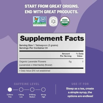 FGO Organic Dried Lavender Flowers - Culinary & Relaxation Essential