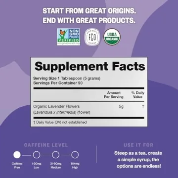 FGO Organic Dried Lavender Flowers - Culinary & Relaxation Essential