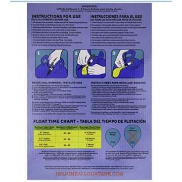 Unique Helium Ballon Tank Kit For Birthday Party, Includes 50 Balloons & Ribbons