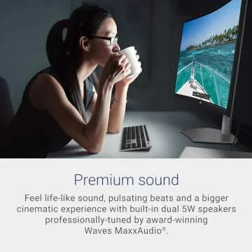 Dell 32" Curved 4K UHD Monitor - Immersive Visuals