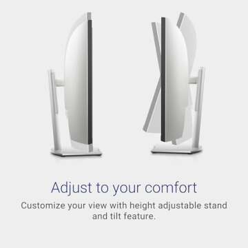 Dell S3221QS 32 Inch Curved 4K UHD (3840 x 2160), VA Ultra-Thin Bezel Monitor, 60Hz, 4MS Response Time, 90% DCI-P3, 99% sRGB, AMD FreeSync, HDMI, DisplayPort, Built in Speakers, VESA Certified, Silver