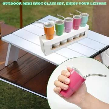 Mini Tumbler Shot Glass Set with Straw - Perfect for Parties