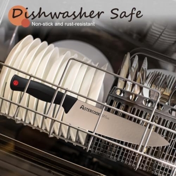 Astercook 21-Piece Kitchen Knife Set with Sharpener