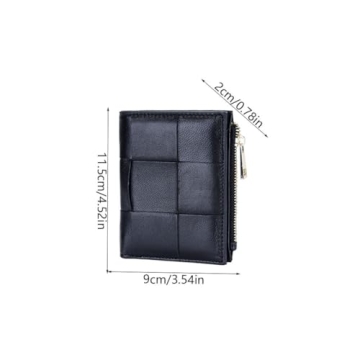 Leheybia Leather Woven Wallet for All Card Needs