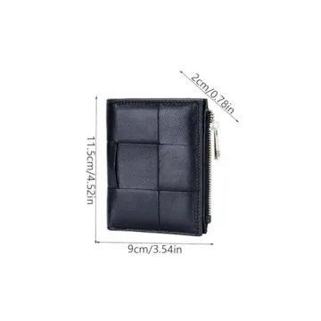 Leheybia Leather Woven Wallet for All Card Needs