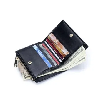 Leheybia Leather Woven Wallet for All Card Needs