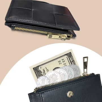 Leheybia Leather Woven Wallet for All Card Needs