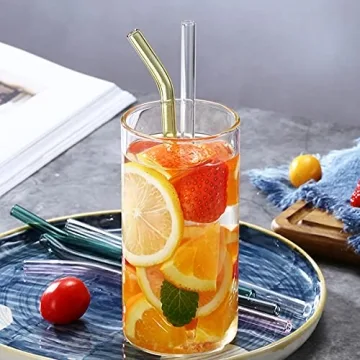Reusable Eco-Friendly Glass Straws for All Beverages