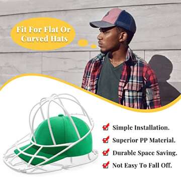 Hat Washer Cage for Clean Caps - 4 Pack for All Ages