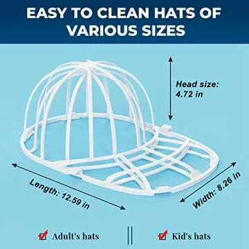Hat Washer Cage For Baseball Caps - 4 Pack