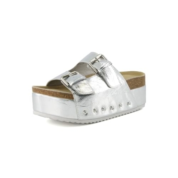 CUSHIONAIRE Women's Guru Leather Footbed Platform Sandal - Stylish Comfort for All Occasions