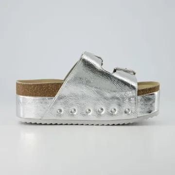 Buy CUSHIONAIRE Women's Guru Genuine Leather Platform Sandals