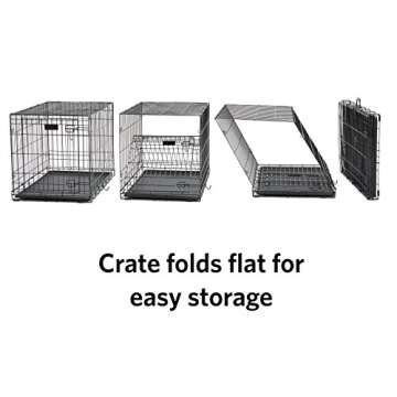 MidWest Homes for Pets iCrate Dog Crate Starter Kit | 48-Inch Dog Crate Kit Ideal for XL Dog Breesd (weighing 90 - 110 Pounds) || Includes Dog Crate, Pet Bed, 2 Dog Bowls & Dog Crate Cover