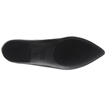 Amazon Essentials Women's Ballet Flats Black Faux Leather Comfort