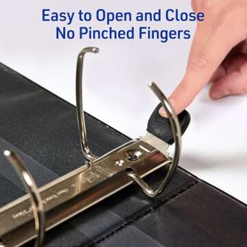 Avery Heavy-Duty View 3 Ring Binder, 4 Inch One Touch EZD Rings, 780-Sheet Capacity, 4.5 Inch Wide Spine, Customizable Clear Cover and Spine, 1 Black Binder (79604)