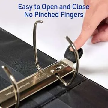 Avery Heavy-Duty View 3 Ring Binder, 4 Inch One Touch EZD Rings, 780-Sheet Capacity, 4.5 Inch Wide Spine, Customizable Clear Cover and Spine, 1 Black Binder (79604)