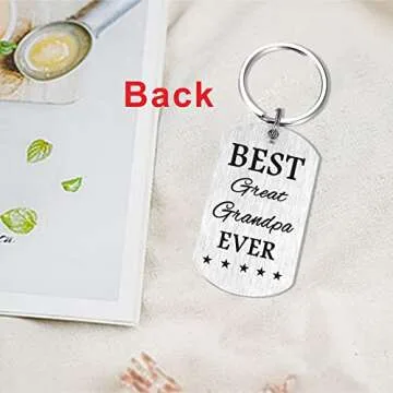 Best Great Grandpa Ever Keychain - Thoughtful Gift Idea