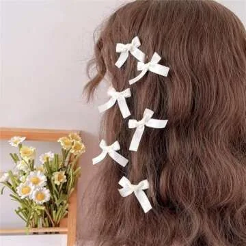 50Pcs Colorful Hair Bows for Women and Girls - Chic Clips