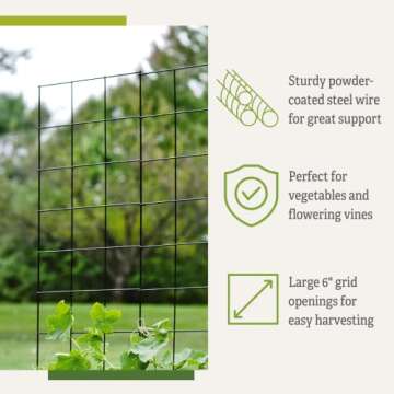 Gardener's Company Folding Trellis for Climbing Plants Support