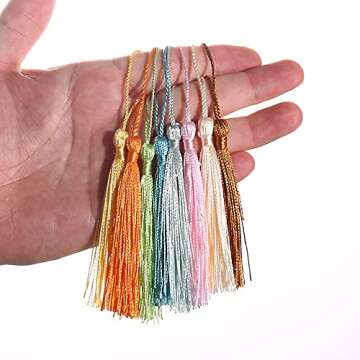 144 Pcs Bookmark Tassels - Mini Craft Tassels for DIY