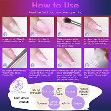 AMAZDIP Clear Pink Dip Powder for Salon Quality Nails