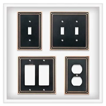 Franklin Brass Classic Beaded Wall Plates in Venetian Bronze