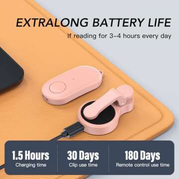 Remote Control Page Turner for Kindle Paperwhite Oasis Kobo eReaders,Kindle Clicker Page Turner Acce...