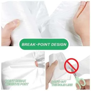 Small Trash Bags 2.6 Gallon-108 Count Leakage-Proof Strong, Small Mini Garbage Bags for Bathroom, Bedroom, Office, White Small Trash Can Liners