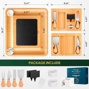 Easoger Large Charcuterie Board with Drawers and Accessories