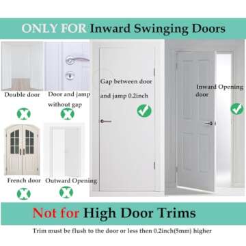 Door Security Lock,2 Pack Child Proof Brown Door Lock,Home Security Lock for Inward Swinging Door La...