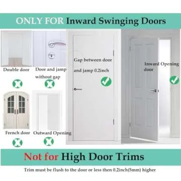 Door Security Lock,2 Pack Child Proof Brown Door Lock,Home Security Lock for Inward Swinging Door La...