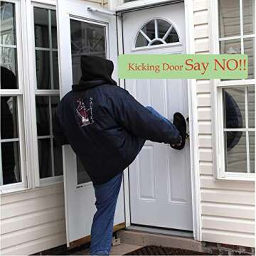 Door Security Lock,2 Pack Child Proof Brown Door Lock,Home Security Lock for Inward Swinging Door Latch Double Safety Security Protection for Your Home