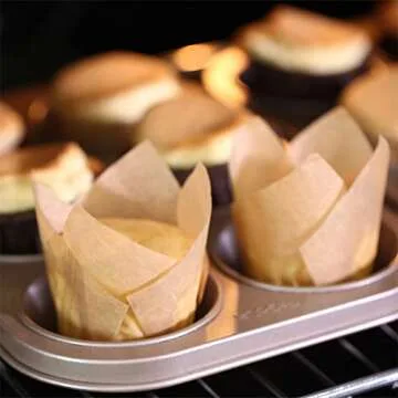 ATPWONZ Tulip Cupcake Liners for Baking and Parties