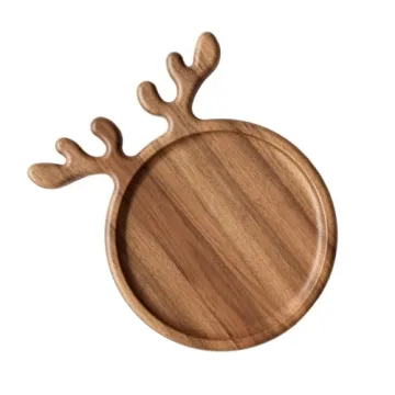 XANHOY Deer Antler Wood Serving Tray for All Occasions