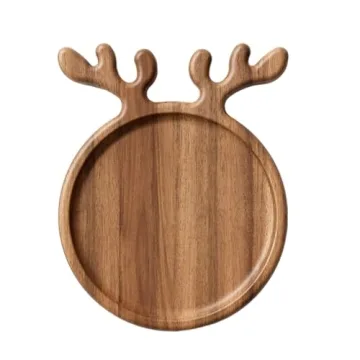 XANHOY Deer Antler Wood Serving Tray for All Occasions
