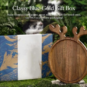 XANHOY Deer Antler Wood Serving Tray for All Occasions