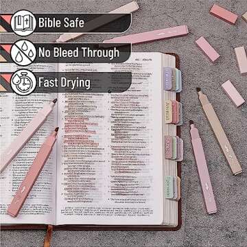 Mr. Pen- Aesthetic Highlighters, 6 pcs, Chisel Tip, Vintage Colors, No Bleed Bible Highlighter Pastel, Highlighters Assorted Colors, Pastel Highlighter Set, Cute Highlighters