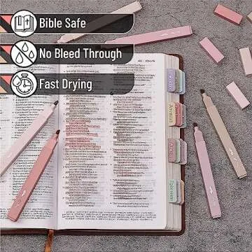 Mr. Pen- Aesthetic Highlighters, 6 pcs, Chisel Tip, Vintage Colors, No Bleed Bible Highlighter Pastel, Highlighters Assorted Colors, Pastel Highlighter Set, Cute Highlighters