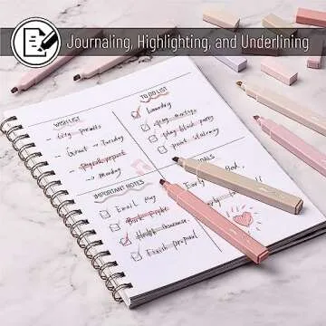 Mr. Pen- Aesthetic Highlighters, 6 pcs, Chisel Tip, Vintage Colors, No Bleed Bible Highlighter Pastel, Highlighters Assorted Colors, Pastel Highlighter Set, Cute Highlighters