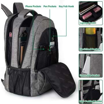 Stylish USB Laptop Backpack for Everyday Use