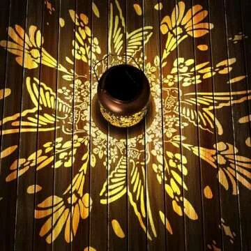 Mothers Day Gifts for Women Mom Grandma Solar Lantern Outdoor Waterproof Hummingbird Garden Decor Ha...