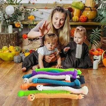 Cherislpy Halloween Cauldron with Stretchy Strings for Kids