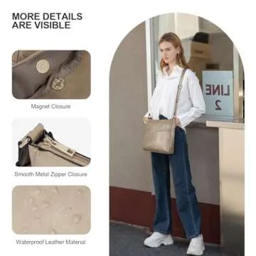 Telena Vegan Leather Crossbody Bags for Women - Trendy Hobo Handbag