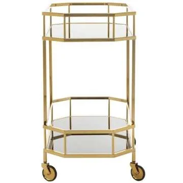 Safavieh Silva Brass & Glass Bar Cart - Elegant Design