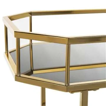 Safavieh Silva Brass & Glass Bar Cart - Elegant Design