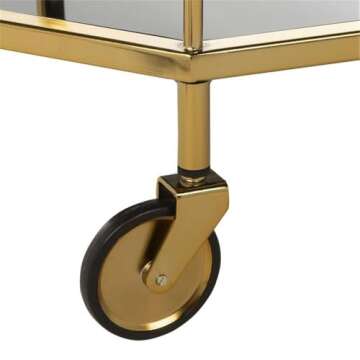Safavieh Silva Brass & Glass Bar Cart - Elegant Design